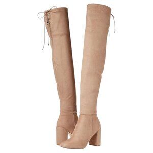 Chinese Laundry Tan Over The Knee Faux Suede Boots S 10